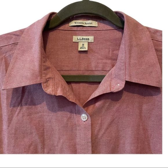 L.L. Bean casual button down long sleeve collared shirt size medium EUC - Picture 2 of 8